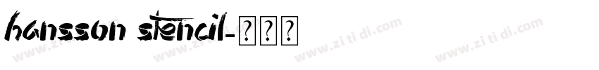 Hansson Stencil字体转换